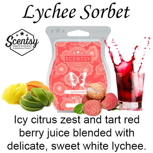 lychee sorbet scentsy wax bar