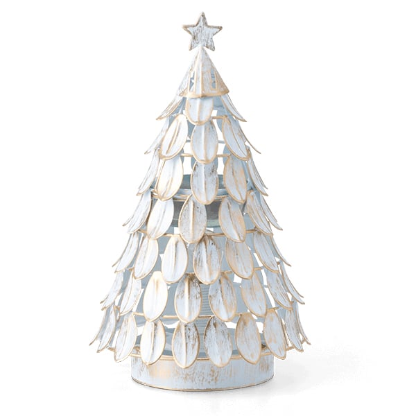 All Aglow Scentsy Medium White Christmas Tree Scentsy Warmer Off