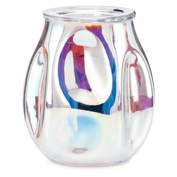 Bubbled Iridescent Scentsy Warmer Off light setting
