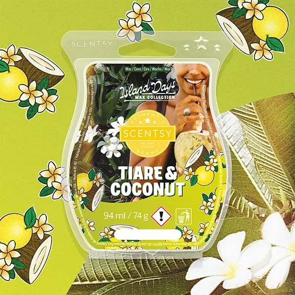 Tiare Coconut Scentsy Bar Styled